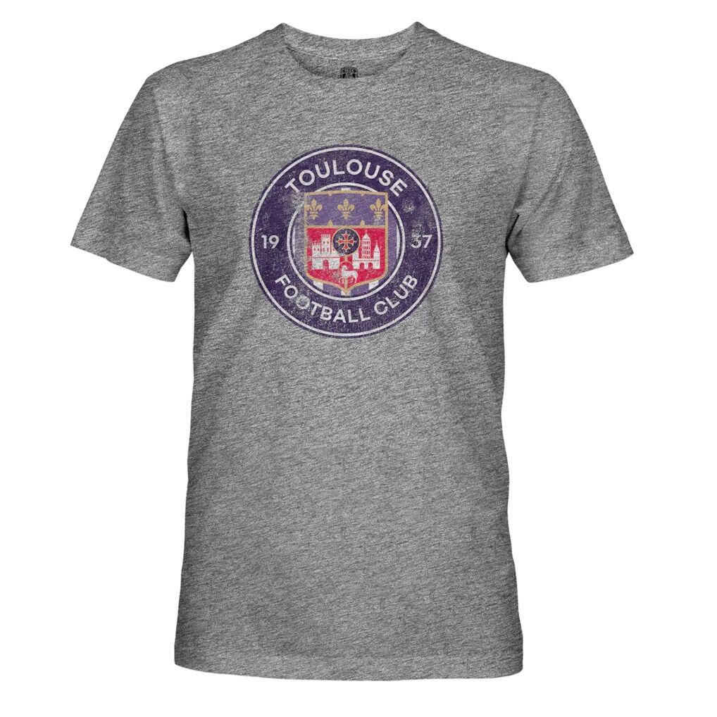 Toulouse 1863FC Badge Twisted Tri-Blend T-Shirt - Heather Gray