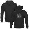 Newcastle United 1863FC Youth Mono Badge Fleece Pullover Hoodie - Black - Front View