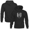 Fulham 1863FC Youth Mono Badge Fleece Pullover Hoodie - Black - Front View