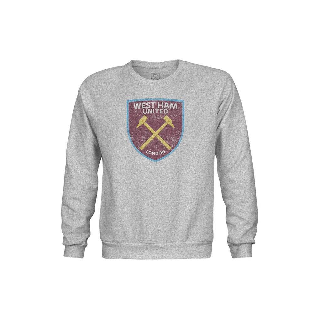 West Ham United 1863FC Youth Pullover Crewneck Sweatshirt - Heather Gray