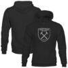 West Ham United 1863FC Youth Pullover Hoodie - Black - Front View