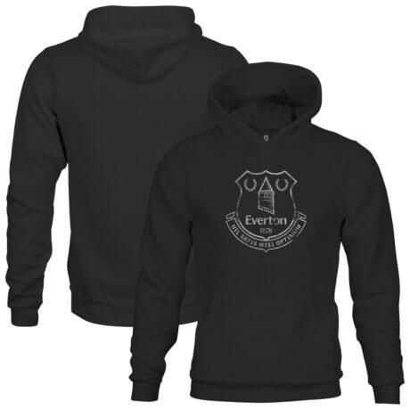 Everton 1863FC Youth Pullover Hoodie - Black - Front View