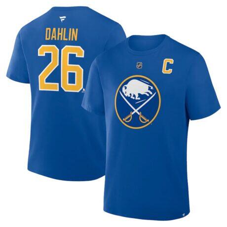 Rasmus Dahlin Buffalo Sabres Fanatics Authentic Stack Name & Number T-Shirt - - Front View