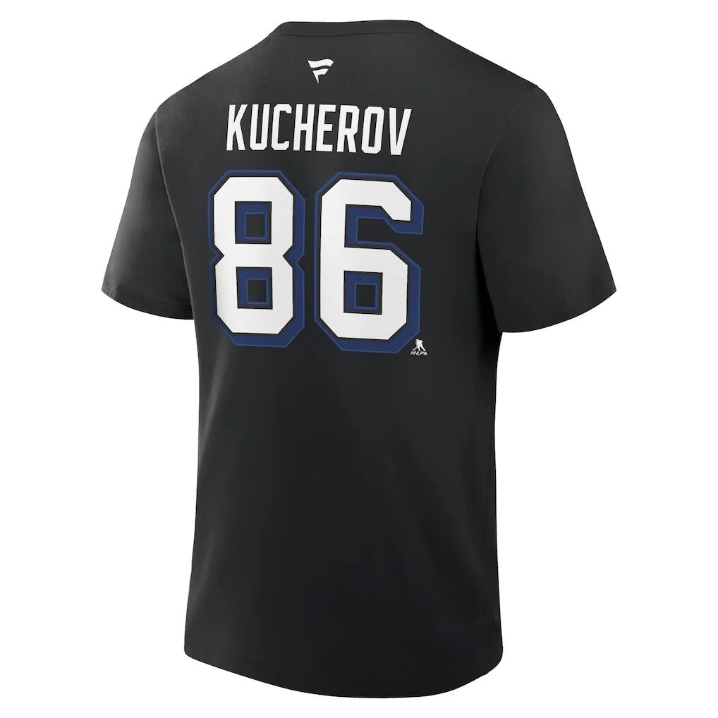Nikita Kucherov Tampa Bay Lightning Fashion7 Authentic Stack Name & Number T-Shirt