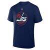 Connor Hellebuyck Winnipeg Jets Fashion7 Authentic Stack Name & Number T-Shirt - Navy - Alt1