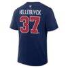 Connor Hellebuyck Winnipeg Jets Fashion7 Authentic Stack Name & Number T-Shirt - Navy - Alt2