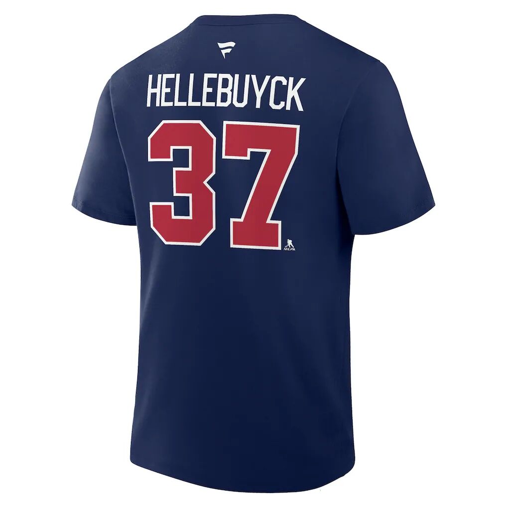 Connor Hellebuyck Winnipeg Jets Fashion7 Authentic Stack Name & Number T-Shirt