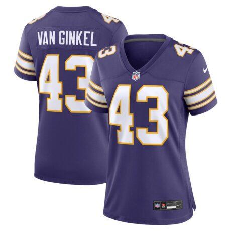 Andrew Van Ginkel Minnesota Vikings Nike Women's Alternate Game Jersey - Purple - Front View