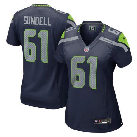 Jalen Sundell Seattle Seahawks Nike Women's Team Game Jersey - - Front View