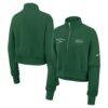New York Jets Nike Women's Primetime Phoenix Half-Zip Sweatshirt - Green - Front View
