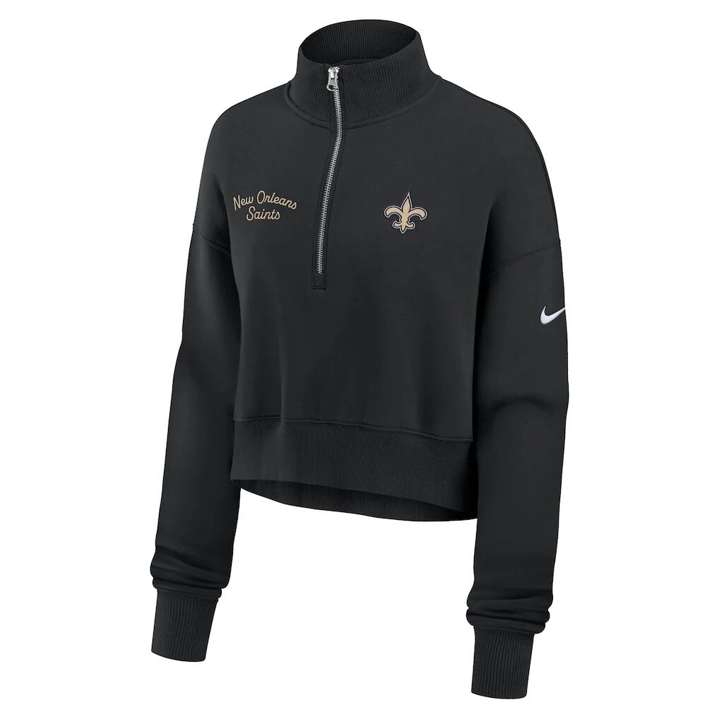 New Orleans Saints Nike Women's Primetime Phoenix Half-Zip Sweatshirt