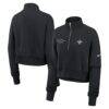 New Orleans Saints Nike Women's Primetime Phoenix Half-Zip Sweatshirt - Black - Front View