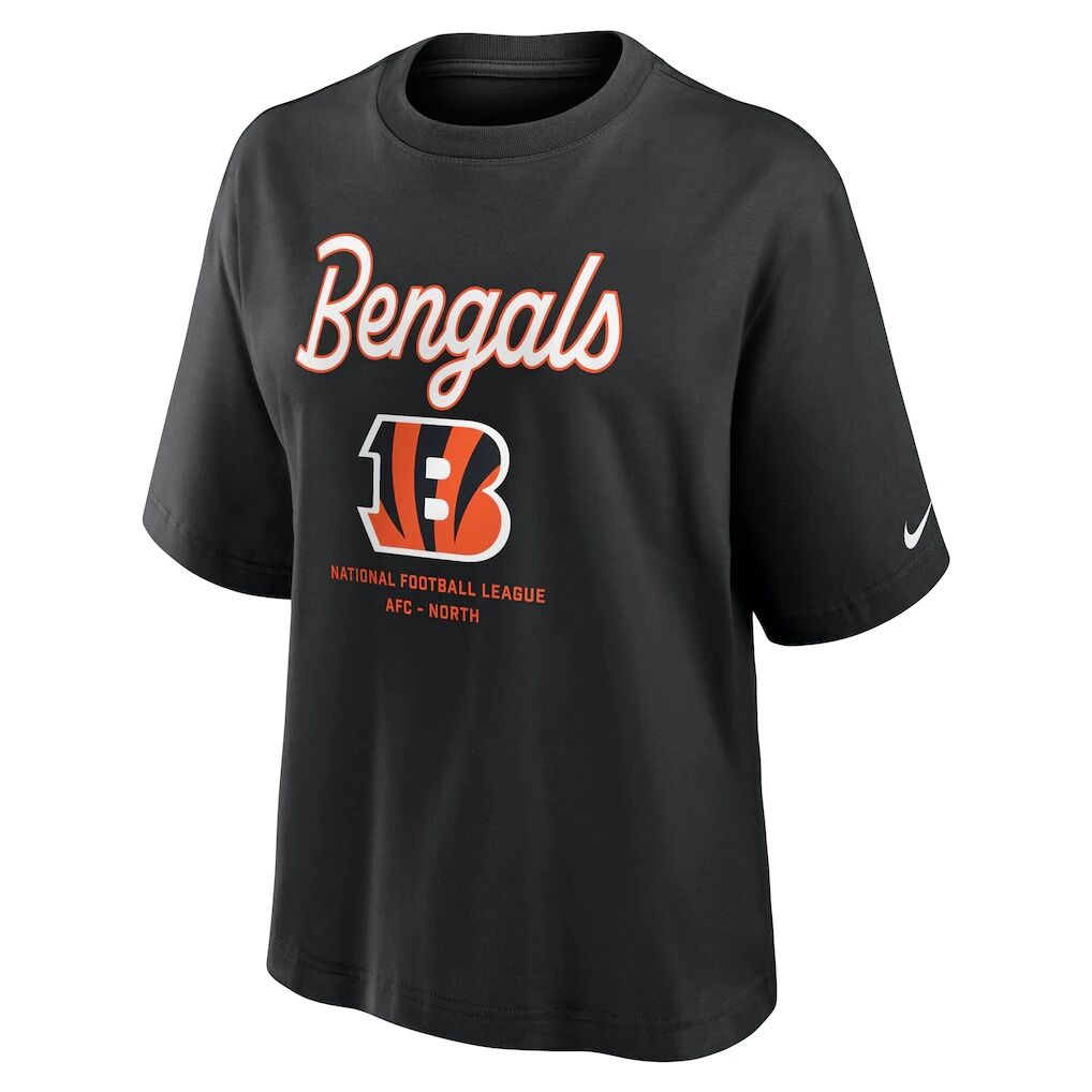 Cincinnati Bengals Nike Women’s Essential Script Relaxed Boxy T-Shirt