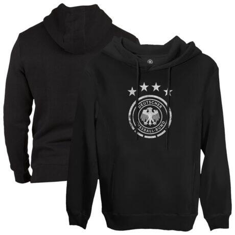 Germany National Team 1863FC Fleece Pullover Hoodie - Black - Front View