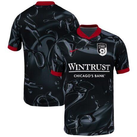 Chicago Stars FC Nike 2025 Secondary Stadium Replica Jersey - Black - Front View