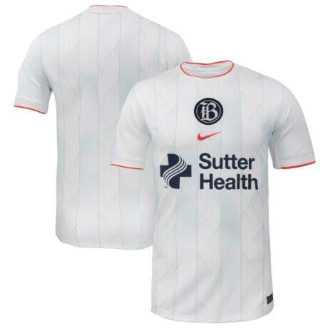 Bay FC Nike Youth 2025 Secondary Stadium Replica Jersey - White - Front View