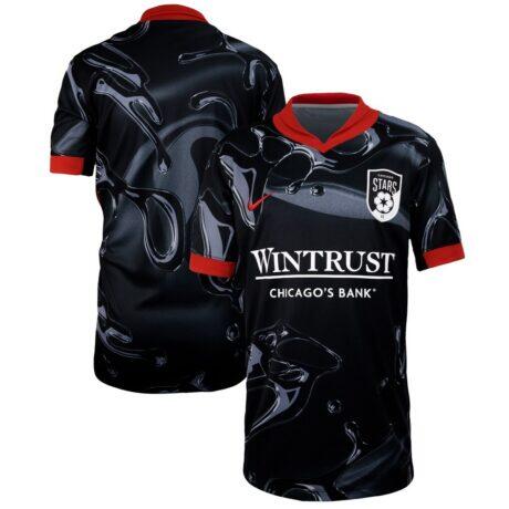 Chicago Stars FC Nike Youth 2025 Secondary Stadium Replica Jersey - Black - Front View