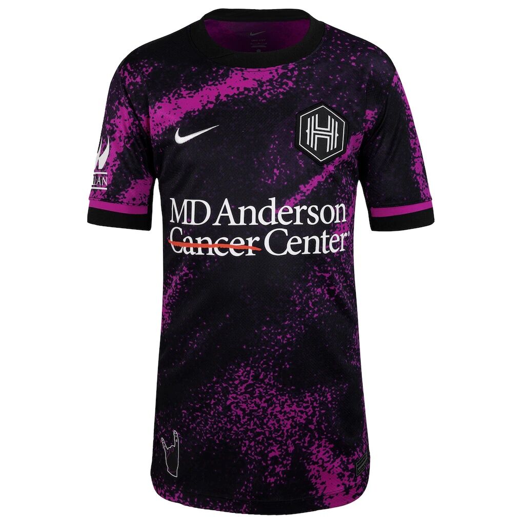 Houston Dash Nike Youth 2025 The Cosmic Storm Kit Stadium Replica Jersey - Black/Purple