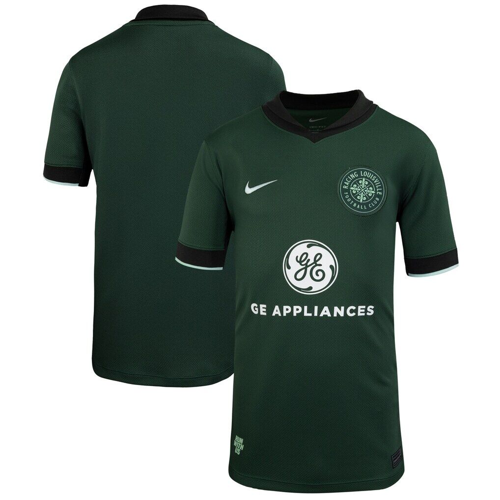 Racing Louisville FC Nike Youth 2025 The Roots Kit Stadium Replica Jersey - Forest Green