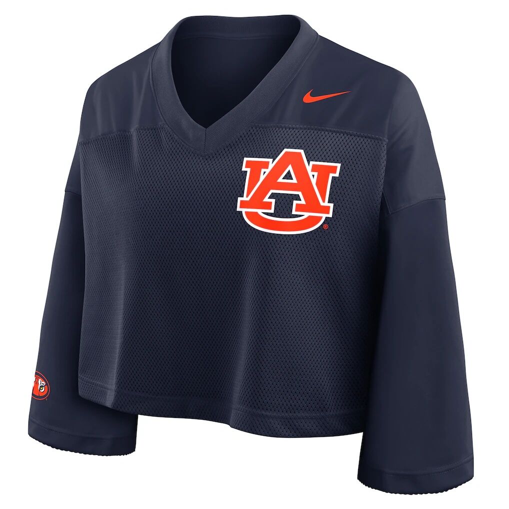 Auburn Tigers Nike Women's Cropped Mesh Dri-FIT Fashion Jersey