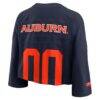 Auburn Tigers Nike Women's Cropped Mesh Dri-FIT Fashion Jersey - Navy - Alt2