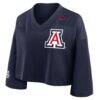 Arizona Wildcats Nike Women's Cropped Mesh Dri-FIT Fashion Jersey - Navy - Alt1
