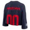 Arizona Wildcats Nike Women's Cropped Mesh Dri-FIT Fashion Jersey - Navy - Alt2