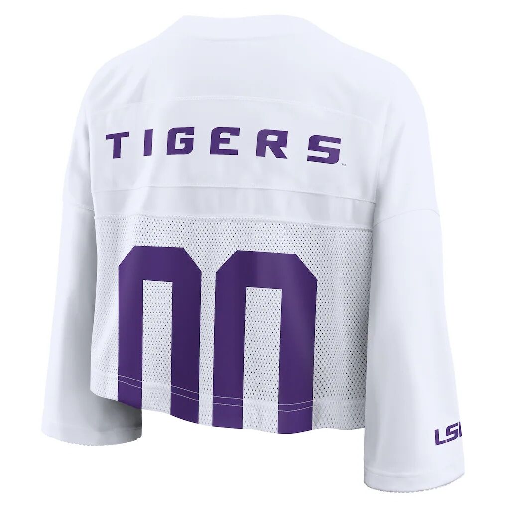 LSU Tigers Nike Women's Cropped Mesh Dri-FIT Fashion Jersey