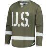 Army Black Knights Replica Hockey Jersey - Olive - Side View