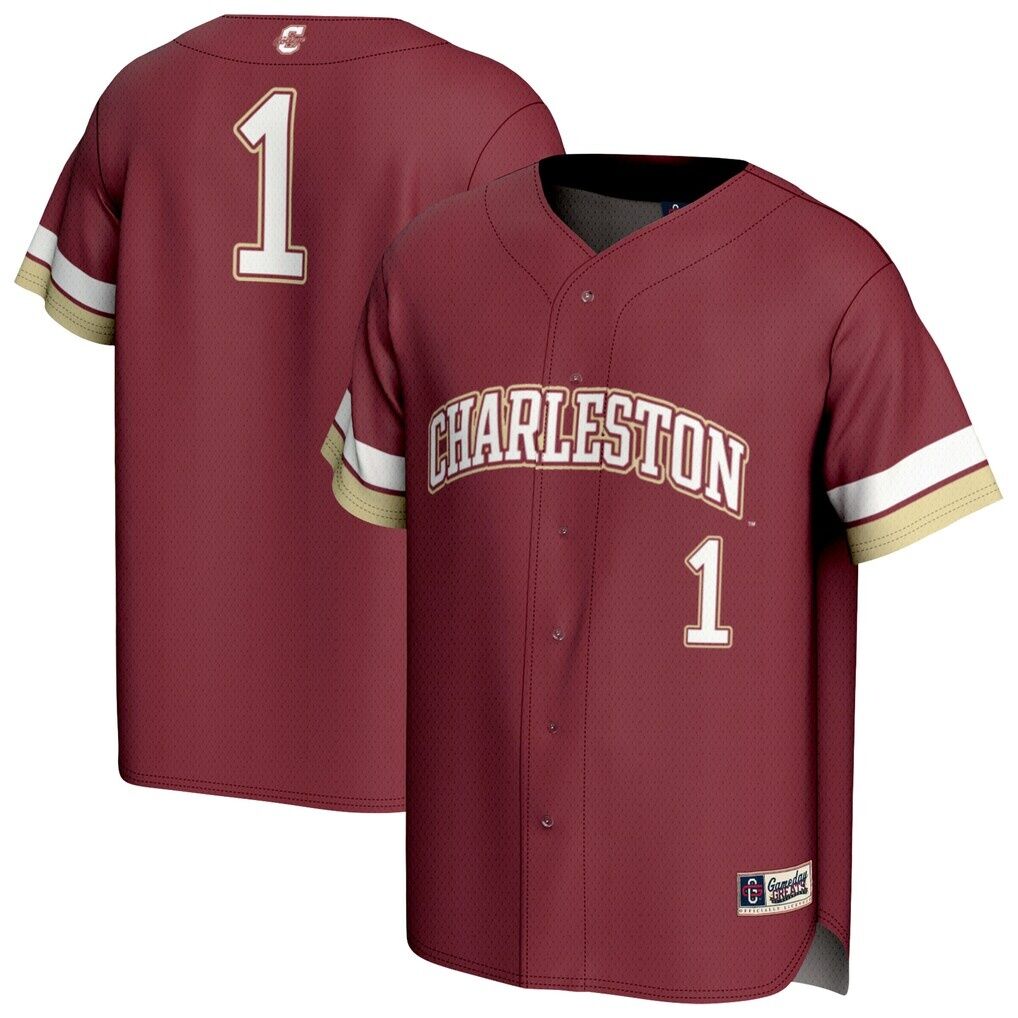 #1 Charleston Cougars GameDay Greats Unisex Lightweight Collegiate Baseball Fashion Jersey - Maroon