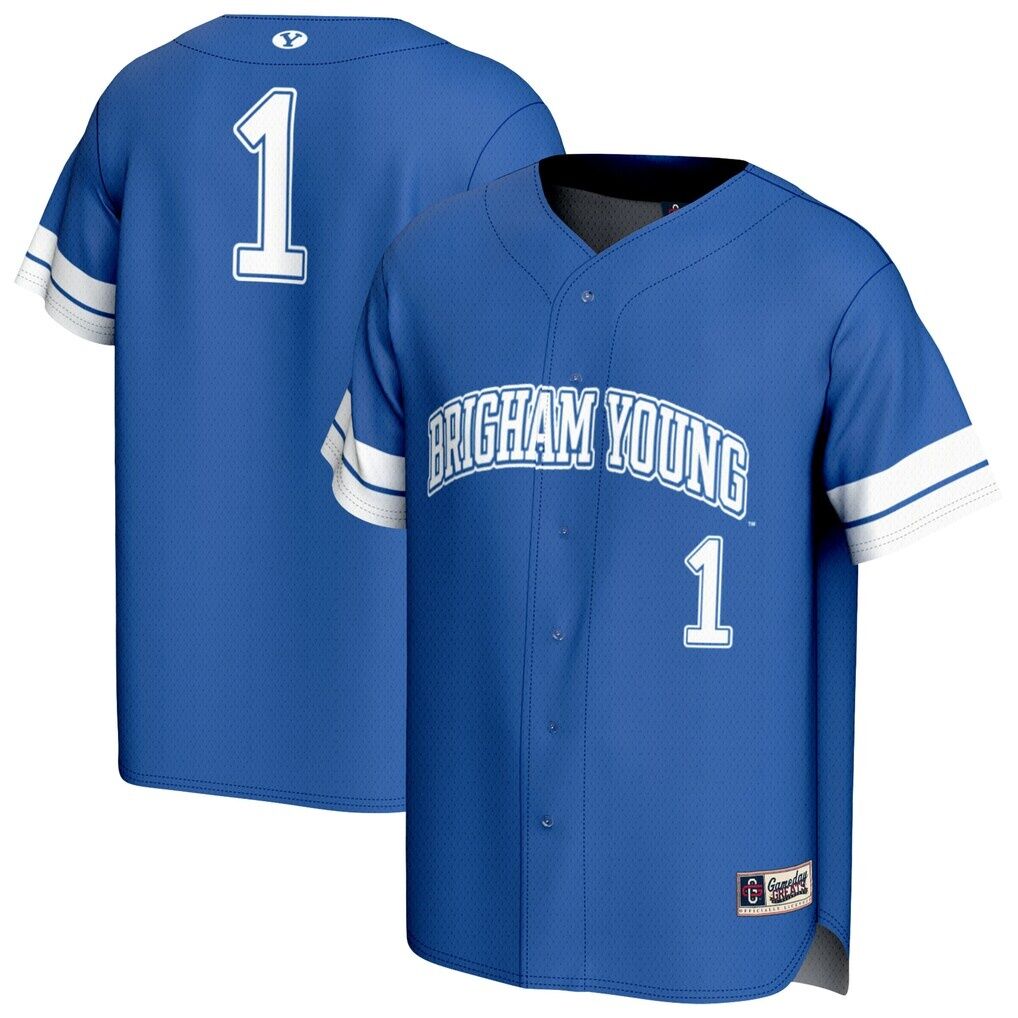 #1 BYU Cougars GameDay Greats Unisex Lightweight Collegiate Baseball Fashion Jersey - Royal