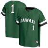 #1 Hawaii Rainbow Warriors GameDay Greats Unisex Lightweight Collegiate Baseball Fashion Jersey - Green - Front View