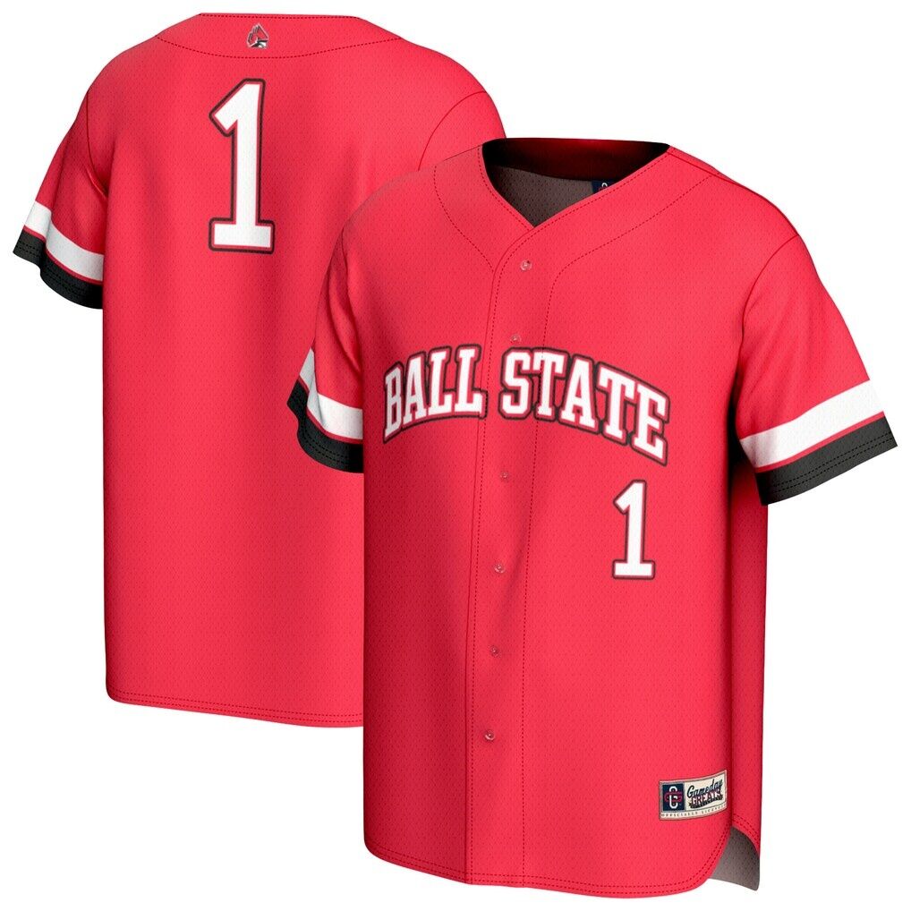 #1 Ball State Cardinals GameDay Greats Unisex Lightweight Collegiate Baseball Fashion Jersey - Cardinal