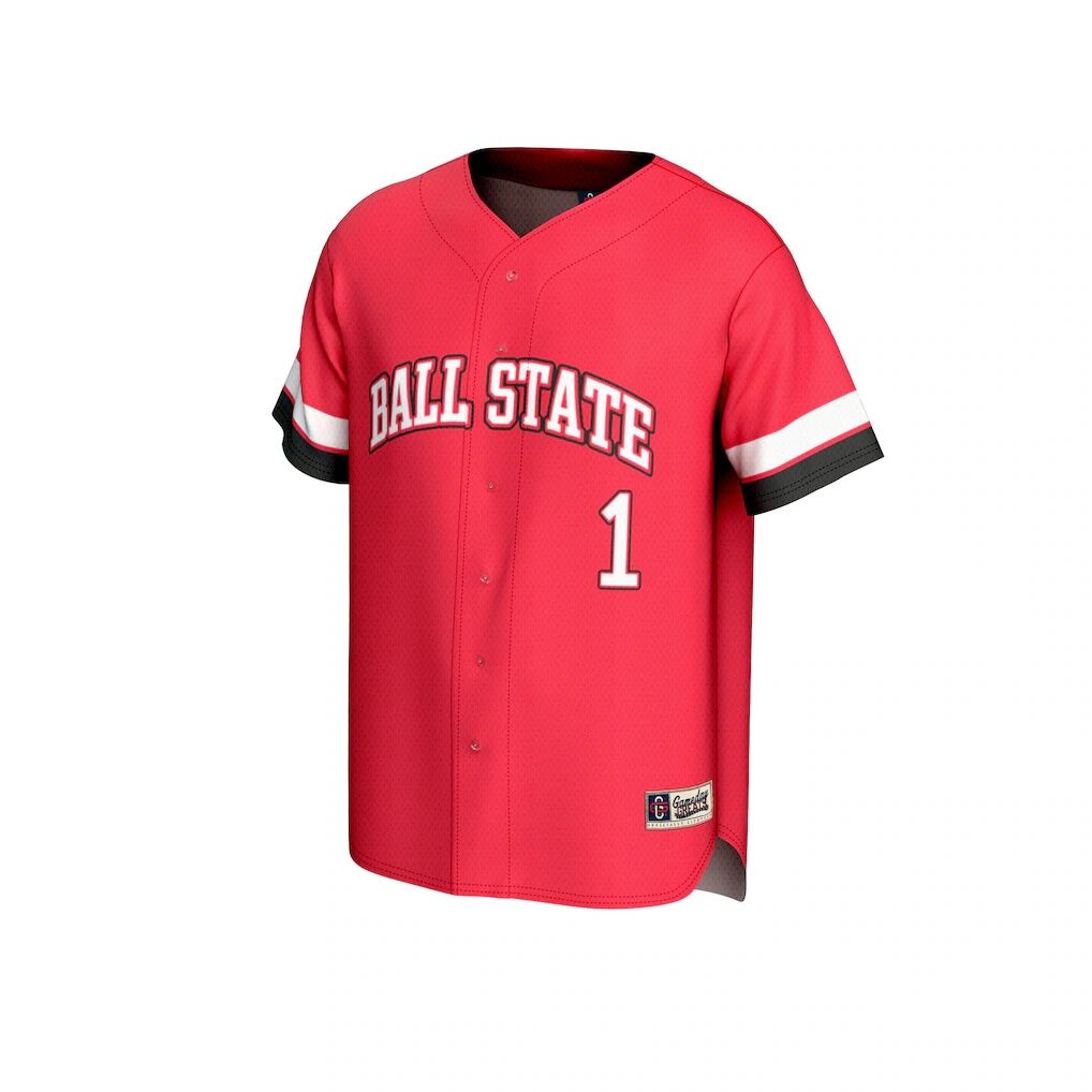 #1 Ball State Cardinals GameDay Greats Unisex Lightweight Collegiate Baseball Fashion Jersey - Cardinal