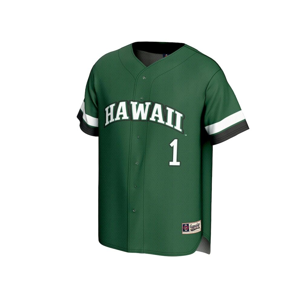 #1 Hawaii Rainbow Warriors GameDay Greats Youth Lightweight Collegiate Baseball Fashion Jersey