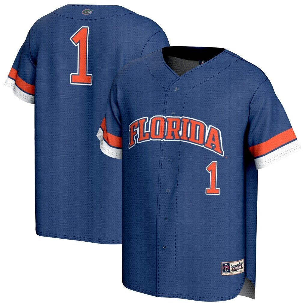 #1 Florida Gators GameDay Greats Youth Lightweight Collegiate Baseball Fashion Jersey - Royal