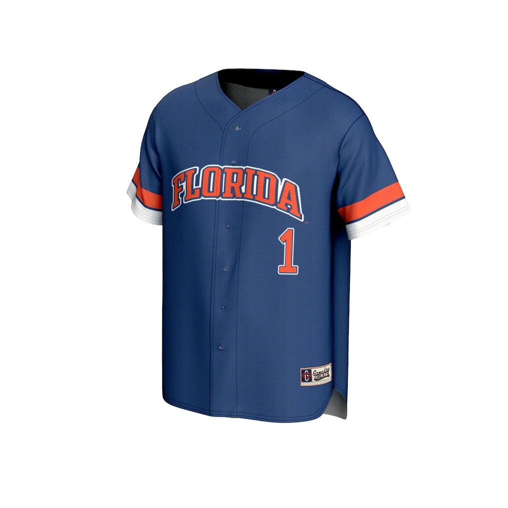 #1 Florida Gators GameDay Greats Youth Lightweight Collegiate Baseball Fashion Jersey - Royal
