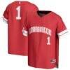 #1 Louisville Cardinals GameDay Greats Youth Lightweight Collegiate Baseball Fashion Jersey - Red - Front View