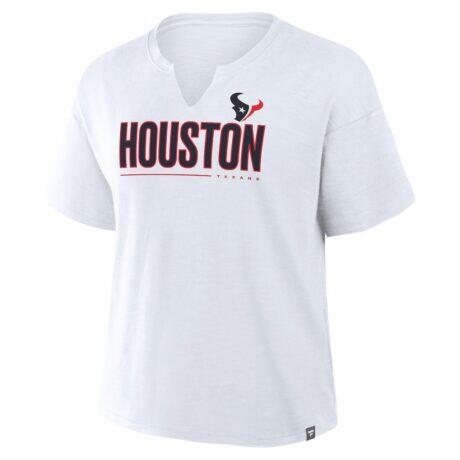 Houston Texans Fashion7 Women's Redzone Slub Boxy T-Shirt - White - Alt2