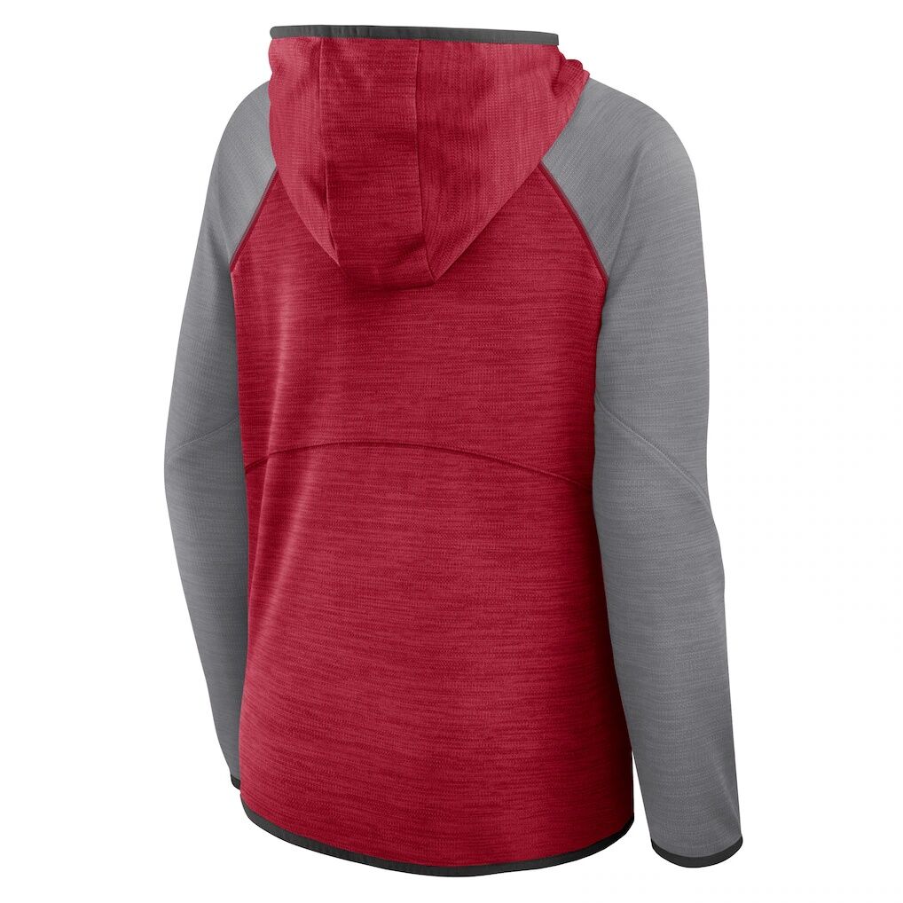 Tampa Bay Buccaneers Fashion7 Women's Redzone End Around Pass Raglan Full-Zip Hoodie - Red/Pewter