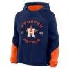 Houston Astros Fashion7 Women's Oversized Time to Win Pullover Hoodie - Navy - Side View