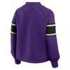 Arizona Diamondbacks Fashion7 Women's Oversized Toss Sweep Raglan Pullover Sweatshirt - Purple - Alt2
