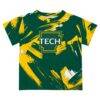 Arkansas Tech Vive La Fete Newborn & Infant Paint Brush T-Shirt - Green - Side View