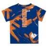 Houston Christian Huskies Vive La Fete Newborn & Infant Paint Brush T-Shirt - Blue - Detail View