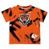 Idaho State Bengals Vive La Fete Newborn & Infant Paint Brush T-Shirt - Orange - Side View