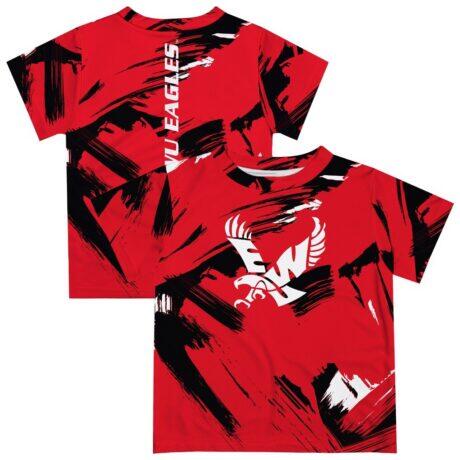 Eastern Washington Eagles Vive La Fete Newborn & Infant Paint Brush T-Shirt - Red - Front View