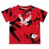 Eastern Washington Eagles Vive La Fete Newborn & Infant Paint Brush T-Shirt - Red - Side View