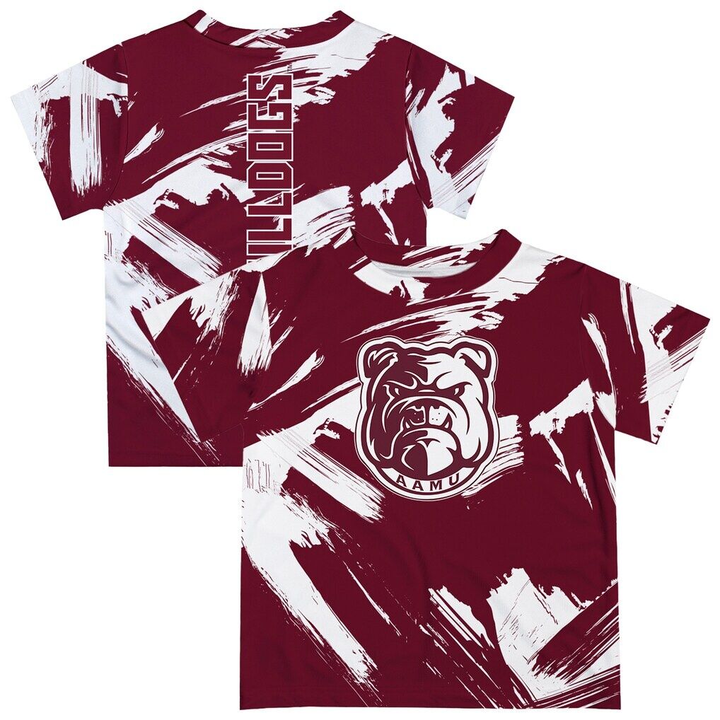 Alabama A&M Bulldogs Vive La Fete Toddler Paint Brush T-Shirt - Maroon