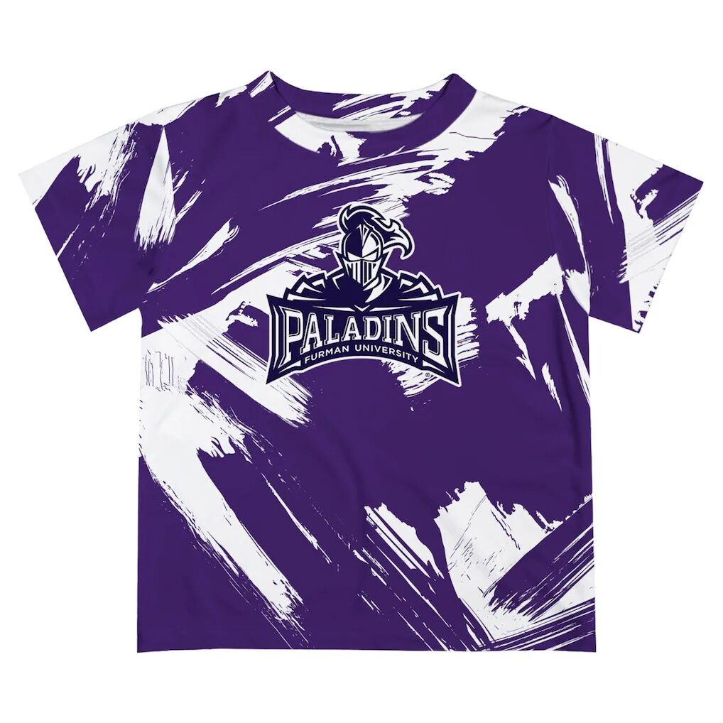Furman Paladins Vive La Fete Toddler Paint Brush T-Shirt
