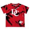 Davidson Wildcats Vive La Fete Toddler Paint Brush T-Shirt - Red - Side View